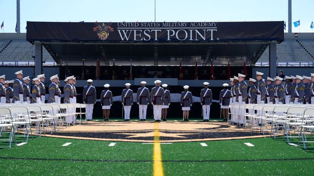Genrebild. Kadetter vid militärakademin West Point i New York. Foto: Alex Brandon/AP/TT