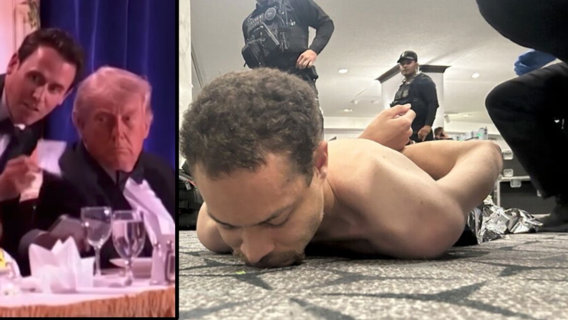 Trump vid beskedet om skottlossningen.  gripne Cole Tomas Allen ska ha skrivit ett meddelande till sin familj. Foto: Skärmavbild Youtube / Truth Social