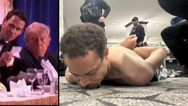 Trump vid beskedet om skottlossningen.  gripne Cole Tomas Allen ska ha skrivit ett meddelande till sin familj. Foto: Skärmavbild Youtube / Truth Social