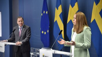 Statsminister Stefan Löfven (S) tillsammans med stödet Annie Lööf (C) vid söndagens försök att blidka Vänsterpartiet. Foto: Lars Schröder, TT.