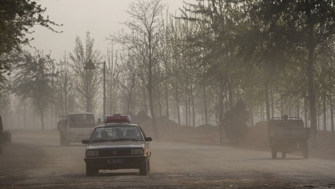 Linfen i Kina. Kombinationen av mycket bilism och kolkraft ger en enorm förorening. Foto: Leif R Jansson/TT 