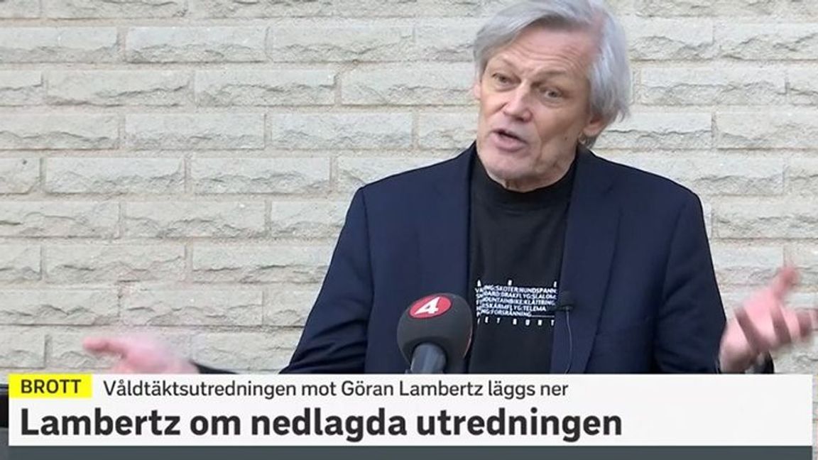 Göran Lambertz. Foto: Skärmdump från SVT:s sändning.
