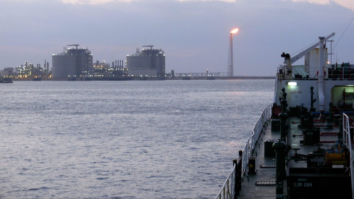 Hamnen i Damietta. 
