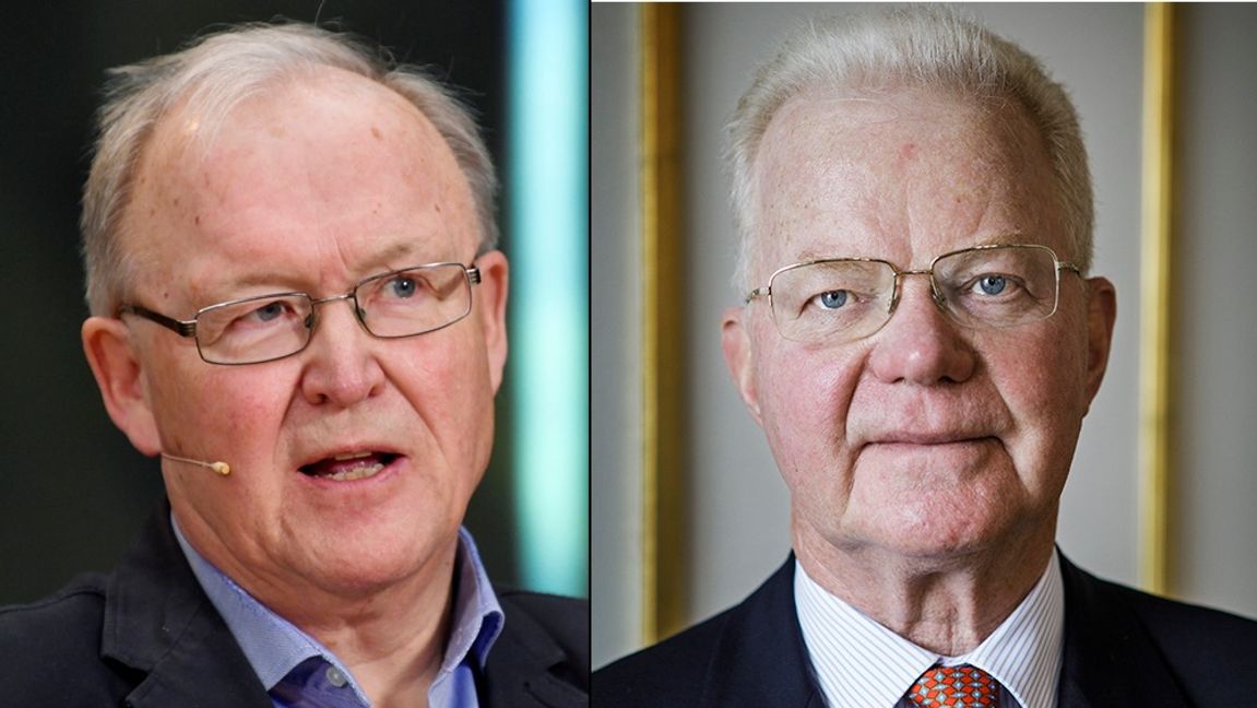 LKAB:s styrelseordförande Göran Persson, Fredrik Lundberg, finansman som kontrollerar Industrivärden. Foto: Simon Rehnström/SvD/TT Henrik Montgomery/TT
