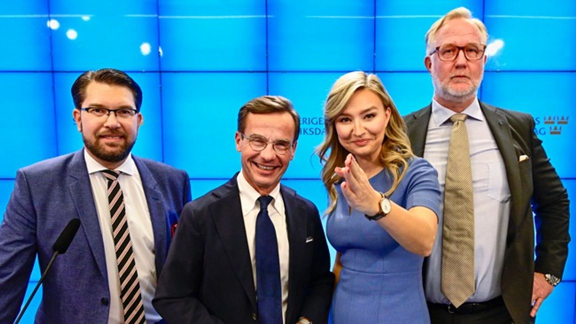 Glada miner 2022. Då fick Sverigedemokraterna för första gången inflytande över regeringspolitiken. Nu behöver partiet göra mer för att få genomslag för sin politik, skriver Nima Rostami. Foto: Jonas Ekströmer/TT