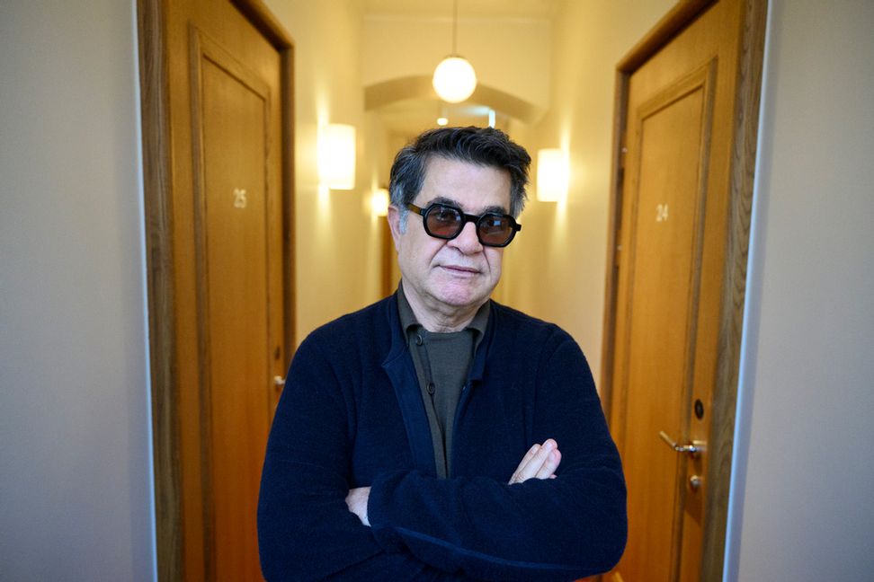 Jafar Panahi i samband med sitt Sverigebesök tidigare i november. Jessica Gow/TT