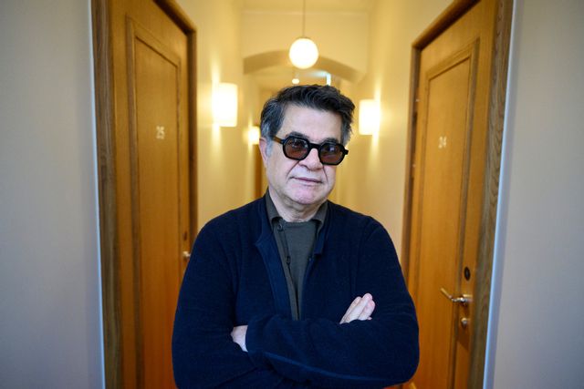 Jafar Panahi i samband med sitt Sverigebesök tidigare i november. Jessica Gow/TT