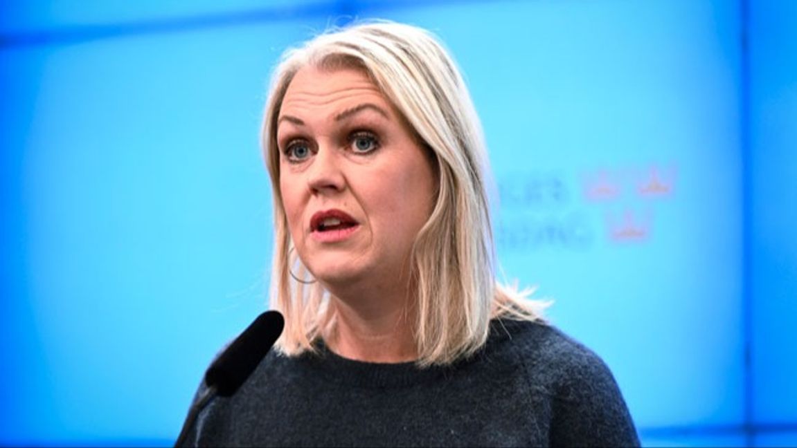 Lena Hallengren (S) rasar mot regeringen. Foto: Christine Olsson/TT.