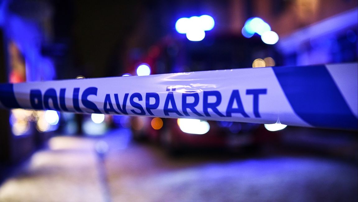 Avspärrat område av polisen. Foto: Tim Aro/ TT 