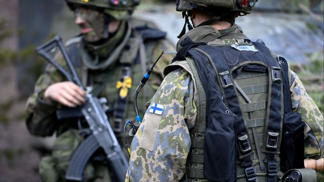 Finska armén i Kankaanpaa i Finland. Foto: Heikki Saukkomaa 