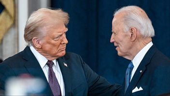 Donald Trump och Joe Biden vid den förstnämndes installering som USA:s president. Foto: Kenny Holston/AP/TT