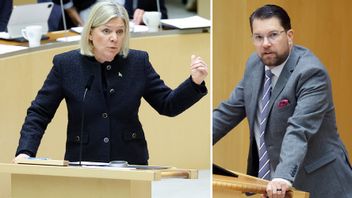 ”Har Socialdemokraterna ingen som helst skam i kroppen?” frågar sig Jimmie Åkesson. Foto: Christine Olsson/TT