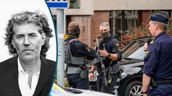 Polis på plats vid Skånes universitetssjukhus. Foto: Karl Gabor /  TT