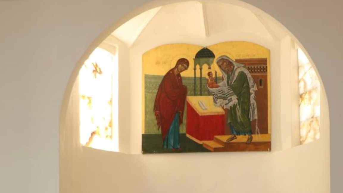 Altartavlan på Svenska Teologiska Institutet i Jerusalem