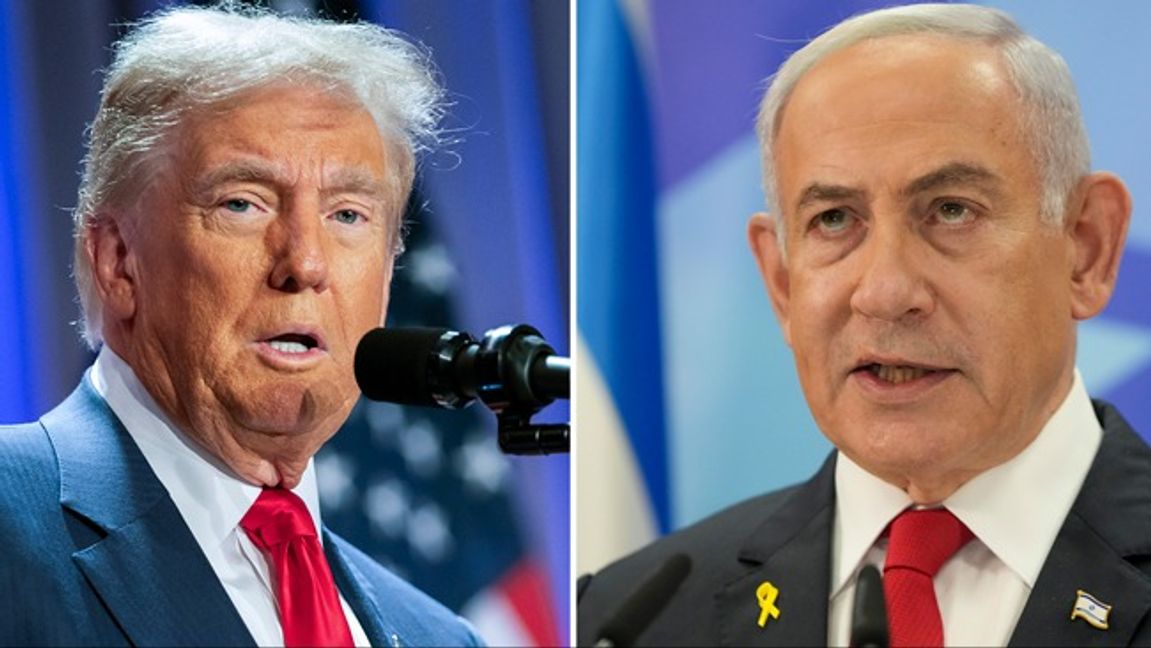 Donald Trump och Benjamin Netanyahu har haft videomöte om Iran. Foto: AP