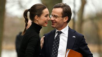 Statsminister Ulf Kristersson (M) under en pressträff med anledning av energifrågan. Foto: Tim Aro / TT