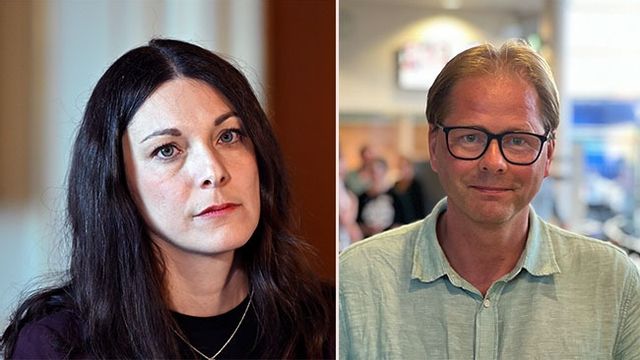 Teresa Carvalho (S) och Anders Lindberg. Bild: Anders Wiklund / TT/ Gustav Fröjdlund/CC BY-SA 4.0