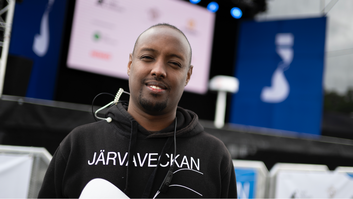 Ahmed Abdirahman, vd och grundare av stiftelsen Järvaveckan. Foto: Oscar Olsson/TT