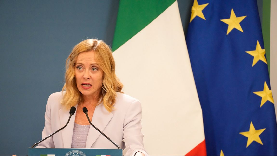 Italiens premiärminister Giorgia Meloni. Gregorio Borgia/AP