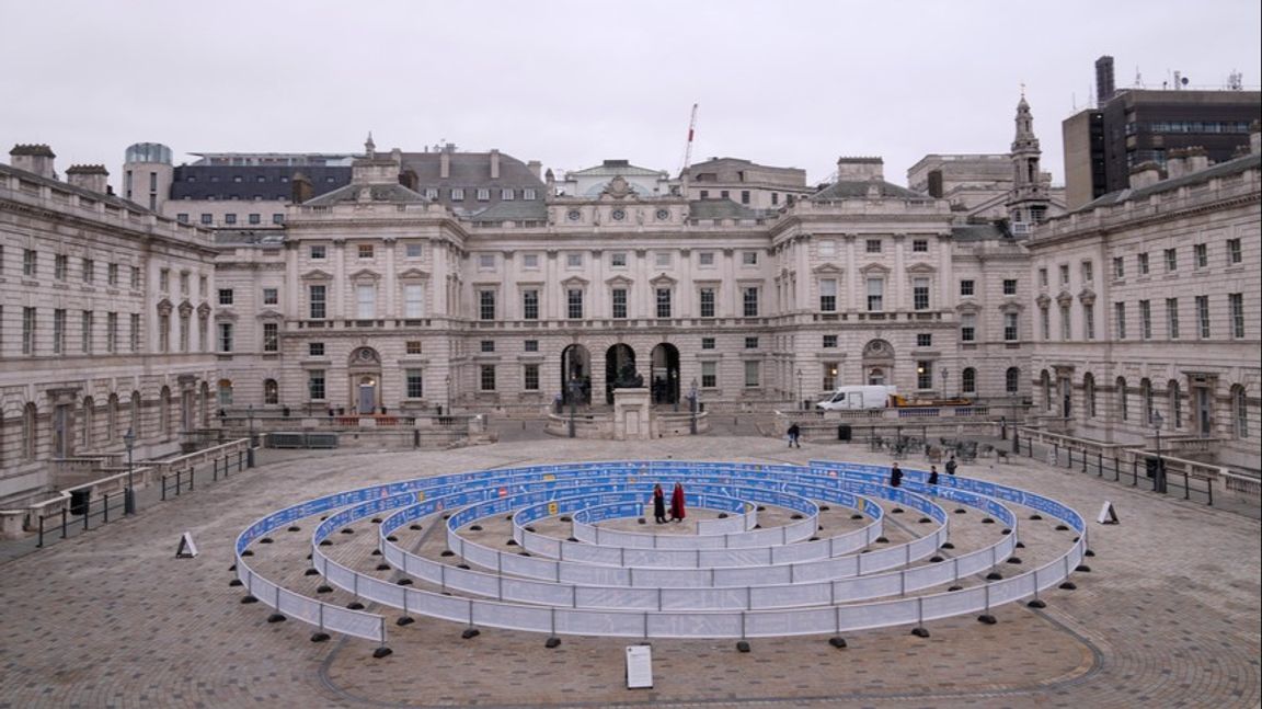 En brand har utbrutit i Somerset House i centrala London. Arkivbild.