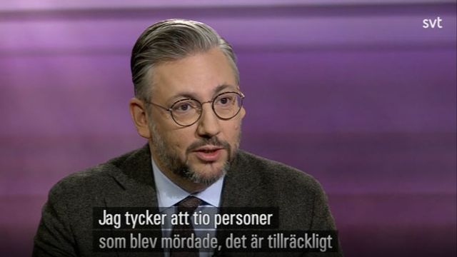 Centerpartiets Muharrem Demirok vill se andra lösningar än vapenförbud efter Örebro-dådet. Foto: Faksimil/SVT.