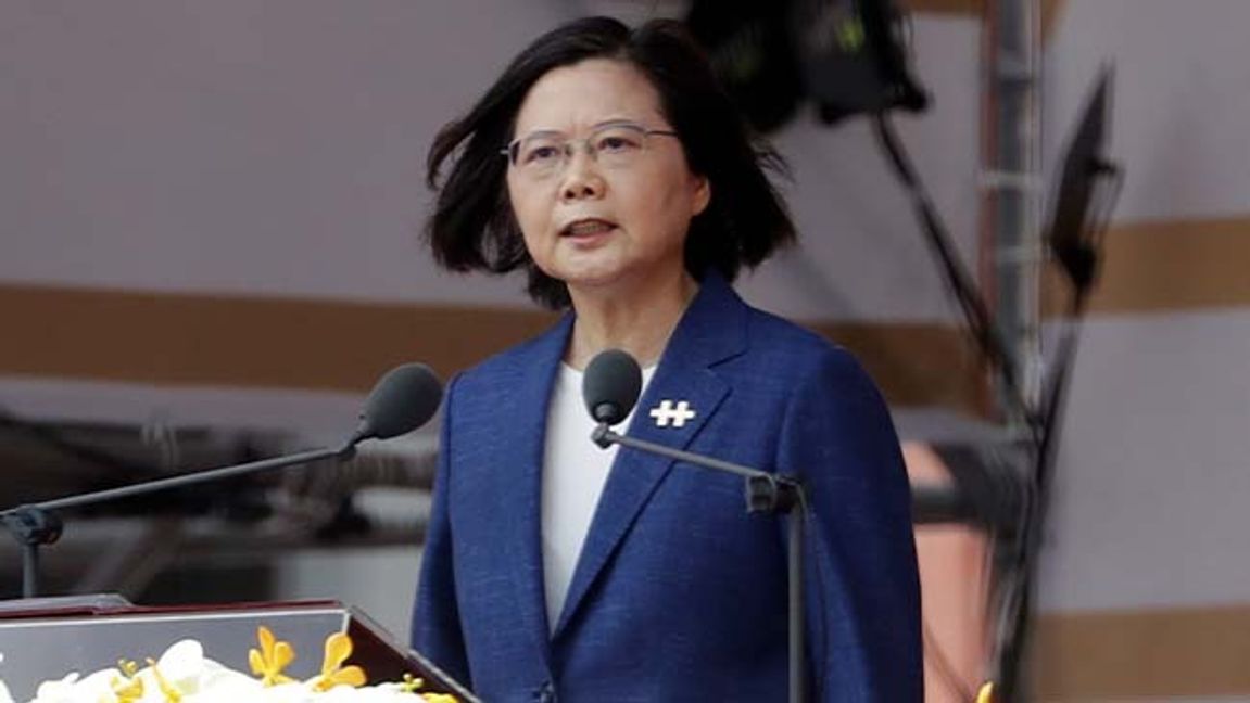 Taiwans president Tsai Ing-Wen. Arkivbild. Foto: Chiang Ying-Ying/AP/TT