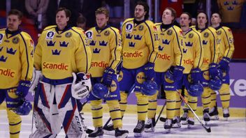 Tre Kronor under match i Euro Hockey Tour. Foto: Stefan Jerrevång / TT 