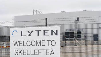 Bild på den tidigare Northvolt-fabriken i Skellefteå, som numera ägs av amerikanska batteritillverkaren Lyten. Foto: Jonas Westling/TT 