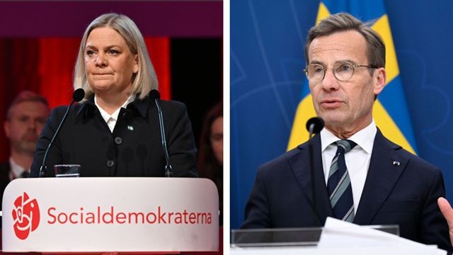 Magdalena Andersson (S) och Ulf Kristersson (M). Foto: Björn Larsson Rosvall/TT/Pontus Lundahl/TT