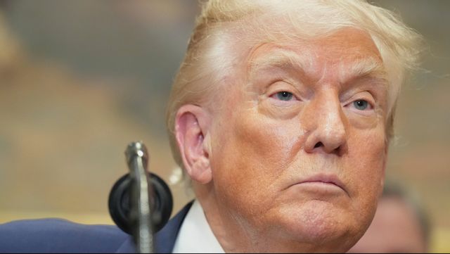 USA:s president Donald Trump i Vita huset på torsdagen. Jacquelyn Martin/AP/TT