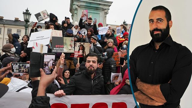Demonstration mot socialtjänsten i Göteborg i söndags. Foto: 