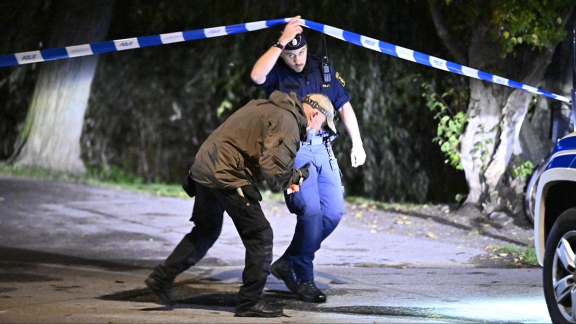 Vid Israels ambassad. Foto: Anders Wiklund/TT