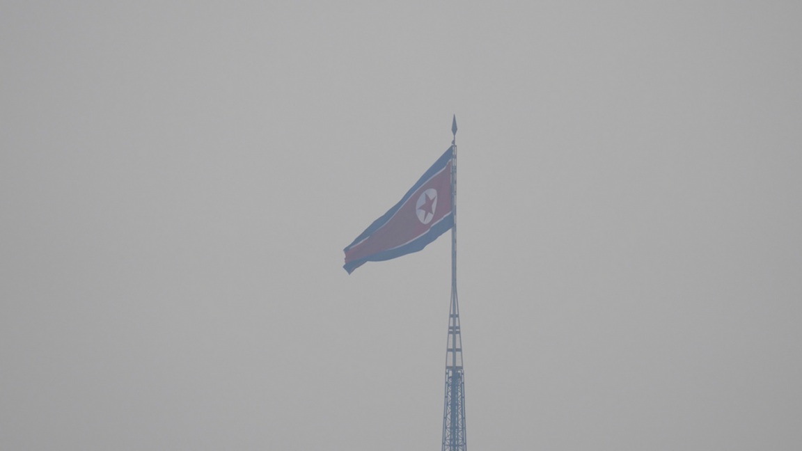 Nordkoreas flagga. Foto: Lee Jin-man