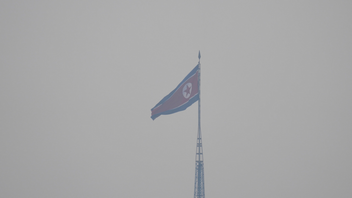 Nordkoreas flagga. Foto: Lee Jin-man