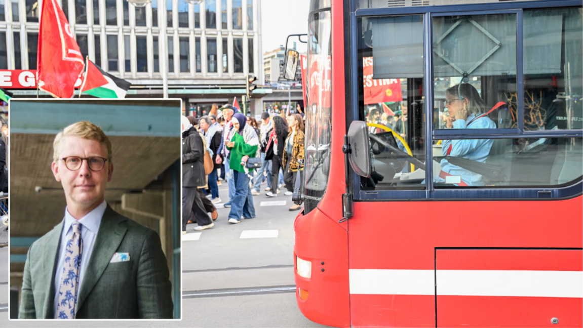 Stockholms oppositionsregionråd Kristoffer Tamsons (M) anser att demokratin visserligen är viktig - men det är även stockholmarnas möjligheter att kunna resa i kollektivtrafiken. Foto: Simon Rehnström/Janerik Henriksson/SvD/TT