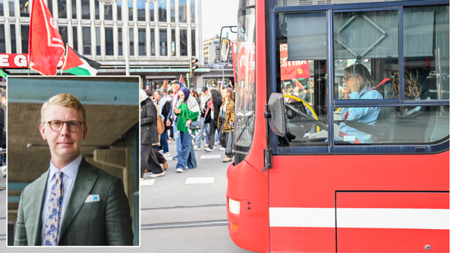 Stockholms oppositionsregionråd Kristoffer Tamsons (M) anser att demokratin visserligen är viktig - men det är även stockholmarnas möjligheter att kunna resa i kollektivtrafiken. Foto: Simon Rehnström/Janerik Henriksson/SvD/TT