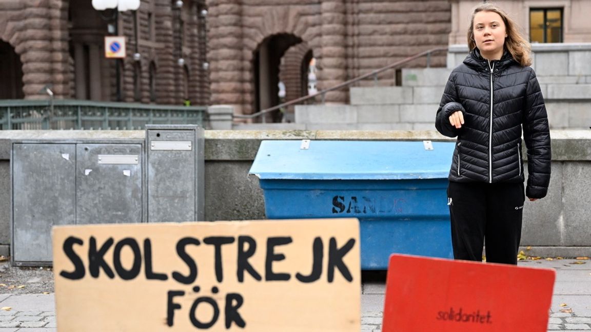 Den svenska klimatpolitiken hotar mänskliga rättigheter, menar bland andra Greta Thunberg. Foto: Pontus Lundahl/TT