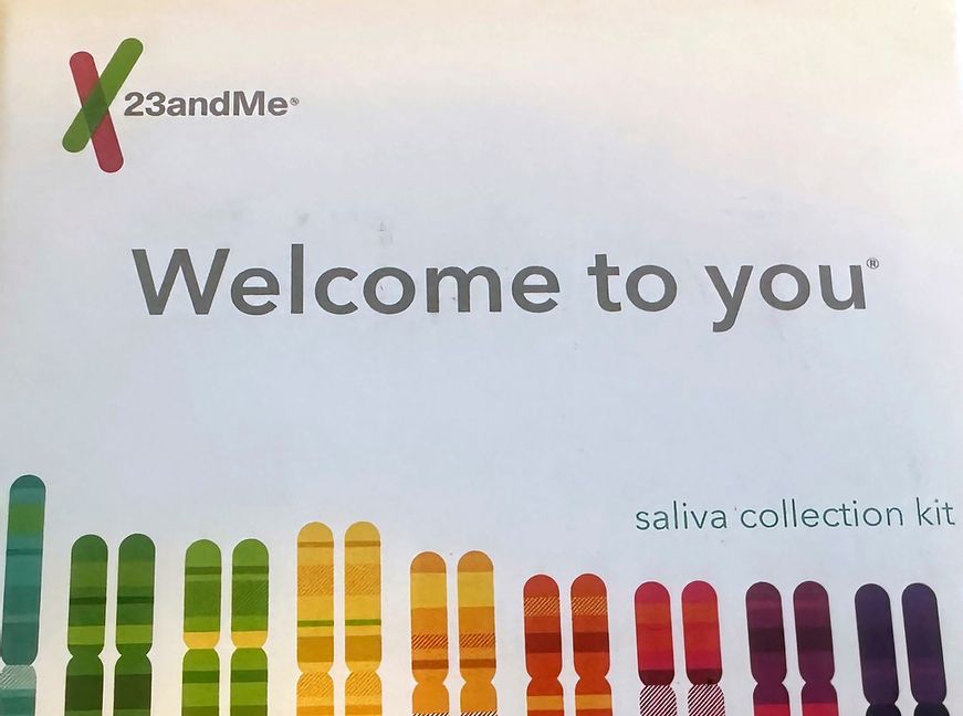 Ett dna-kit för hemmatester från 23andme. Barbara Ortutay/AP/TT