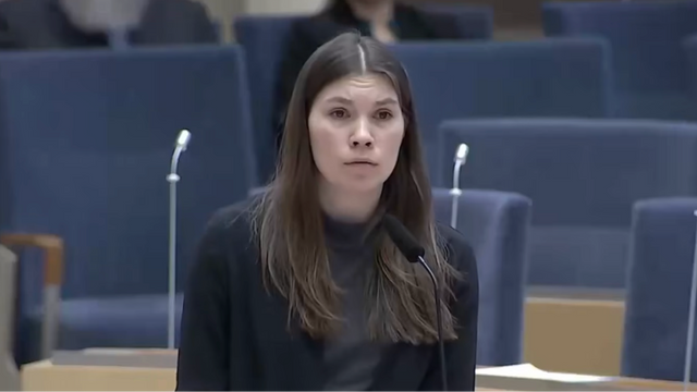 Annika Hirvonen (MP). Foto: Skärmbild/Sveriges riksdag