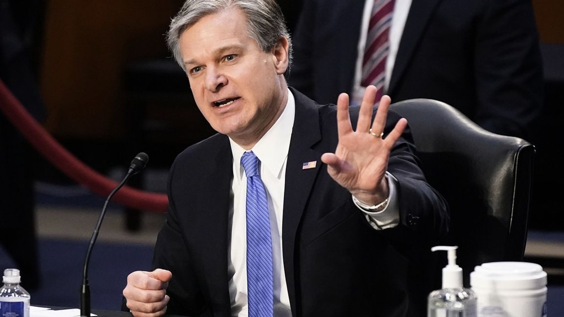 Chefen för FBI, Christopher Wray.
Foto: Patrick Semansky/AP.