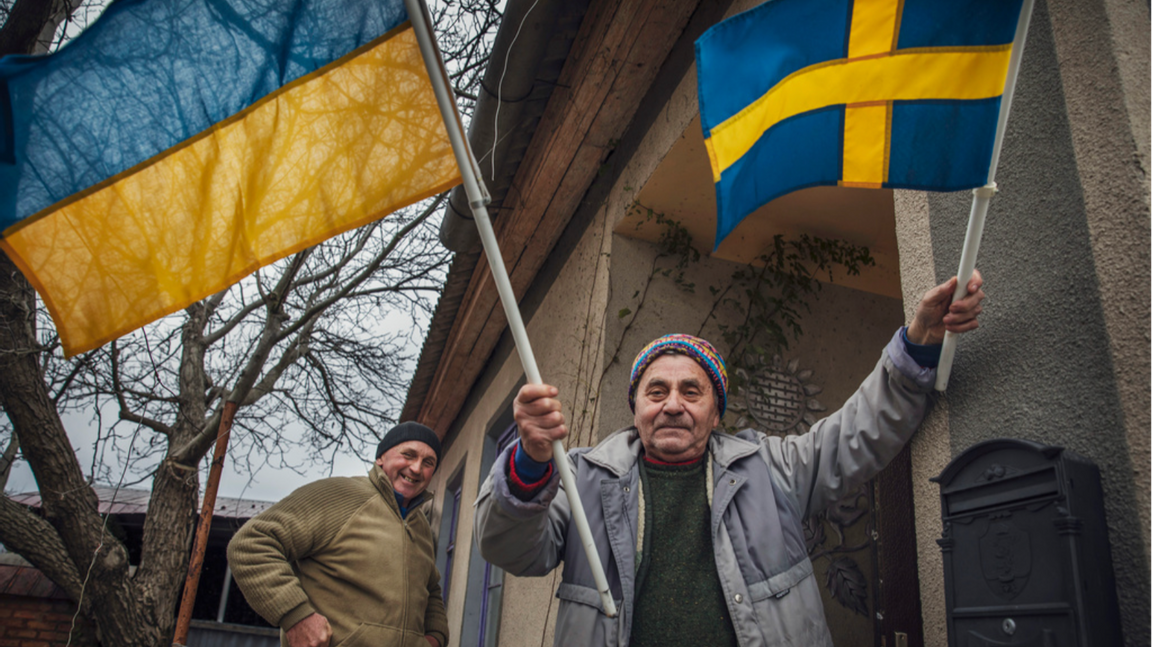 Invånare i Gammalsvenskby. Foto: Linus Sundahl-Djerf / SvD / TT