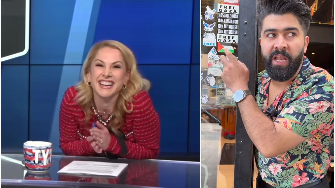 Adam’s Smokehouse delade ett inlägg på TYT-profilen Ana Kasparian där hon jämförs med den antisemitiska nidbilden ”the happy merchant”. Foto: Skärmdump TYT/Skärmdump Instagram