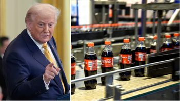 Enligt Donald Trump kommer Coca-Cola att ändra sitt amerikanska recept efter hans påtryckningar. Foto: Alex Brandon/Anders Wiklund/AP/TT