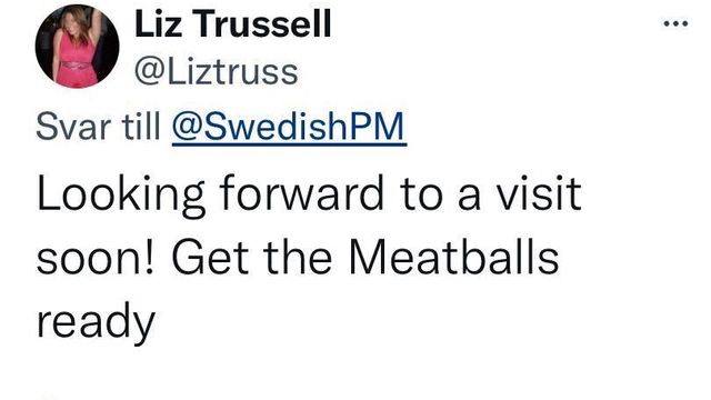 Trussell verkade bli glad av Magdalena Anderssons hälsning. Foto: Internet