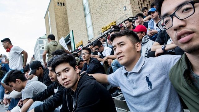 Arkivbild. 2017 sittstrejkade afghanska så kallade ensamkommande flyktingbarn, vid Medborgarsplatsen i Stockholm. Foto: Christine Olsson/TT