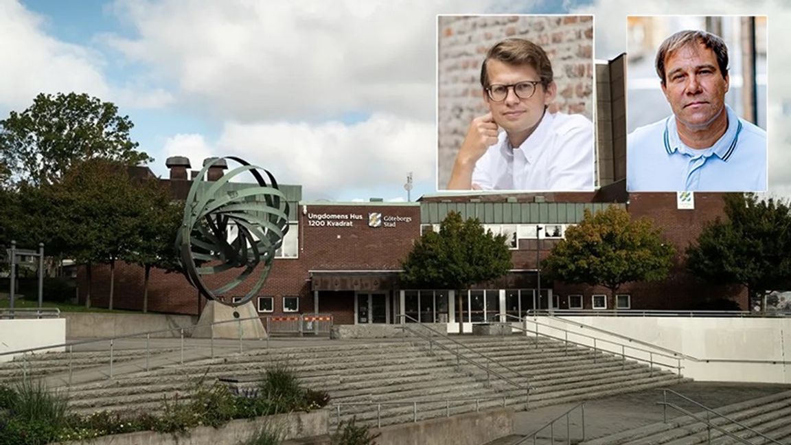 Liberalerna och Demokraterna i Göteborgs stad har yrkat på en kartläggning av kriminalitet på stadens fritidsgårdar. Axel Darvik (L) till vänster och Martin Wannholt (D) till höger i bild. Foto: Rodrigo Carvajal/Twitter/ Adam Ihse / TT /