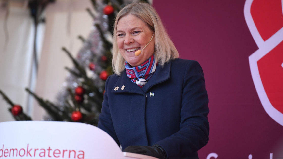 Julklappar från Socialdemokraterna. Foto: Oscar Olsson/TT