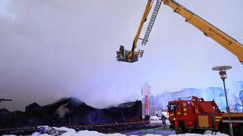 Matbutiken ICA Supermarket i Västerås brann ned under juldagen. Foto: Ali Lorestani/TT