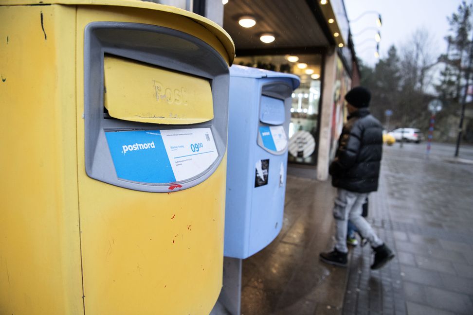 Postnords brevvolymer fortsätter falla. Arkivbild. Foto: Jessica Gow/TT