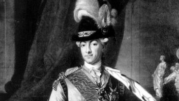 Kung Gustav III på en oljemålning av P. Krafft d.ä. Fotot är beskuret. Foto: TT.